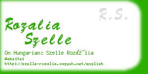 rozalia szelle business card